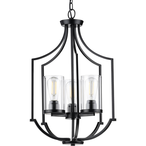 Product image for Progress P500209-031 Lassiter Collection Three-Light Matte Black Foyer
