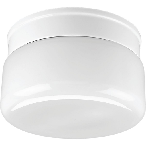 Product image for Progress P3518-30 Two-Light White Glass 8-3/4" Close-to-Ceiling