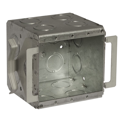 Product image for Raco 696B 2-Gang Block-Loc Masonry Box, 3-1/2" Deep, Steel