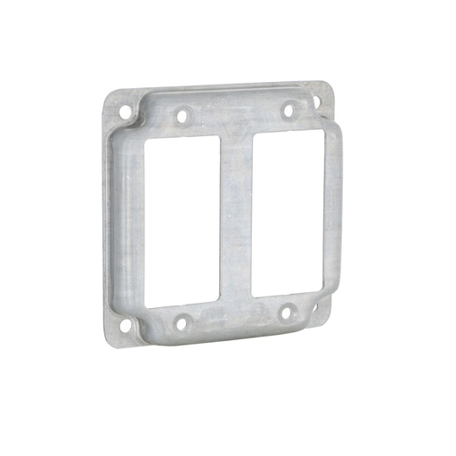 Product image for Raco 809C 4" Square Exposed Work Cover, 2 GFCI