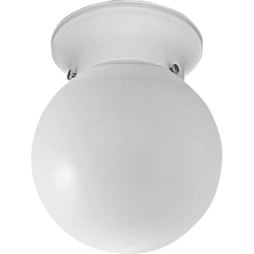 Product image for Progress P3605-30 One-Light Glass Globe 6" Close-to-Ceiling