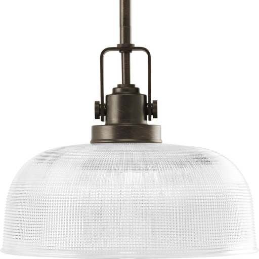 Product image for Progress P5026-74 Archie Collection One-Light Venetian Bronze Clear Prismatic Glass Coastal Pendant Light