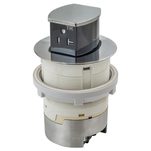 Product image for 20A KIT KTCN CNTR RCPT FLUSH NICKEL