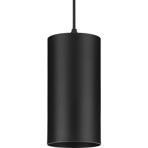 Product image for Progress P550100-031-30 6" Black Outdoor LED Aluminum Cylinder Cord-Mount Hanging Light
