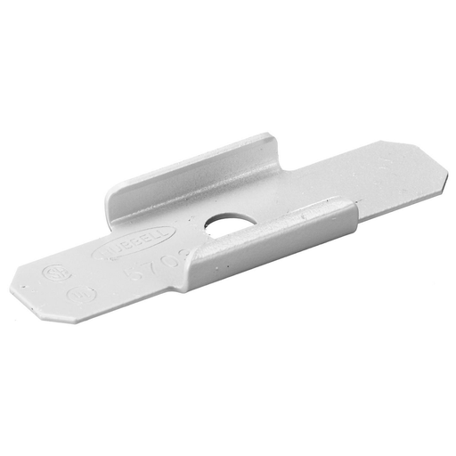 Product image for Hubbell Wiring Devices HBL5703W White Metal Raceway Support Clip
