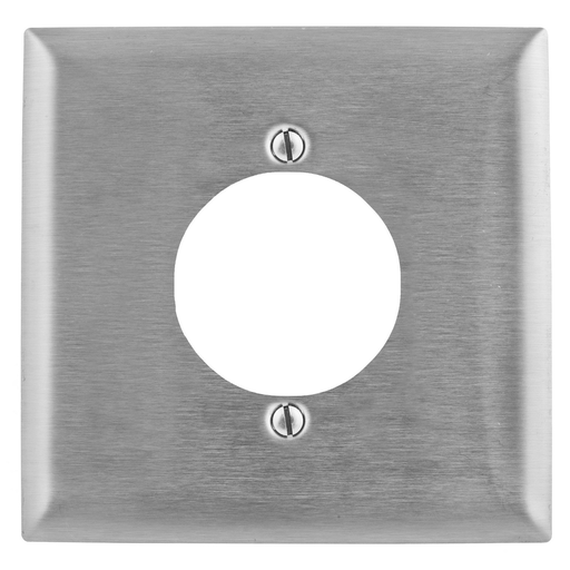 Mayer-DDS-Wallplates and Boxes, Metallic Plates, 2- Gang, 1) 2.15" Opening, Standard Size, Stainless Steel, 2 Bolt Mount-1