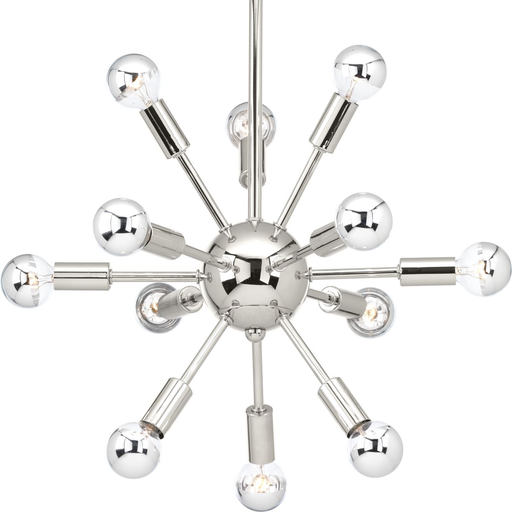 Progress P400040-104 Ion Collection Twelve-Light Polished Nickel Mid-Century Modern Chandelier Light Product image for Progress P400040-104 Ion Collection Twelve-Light Polished Nickel Mid-Century Modern Chandelier Light