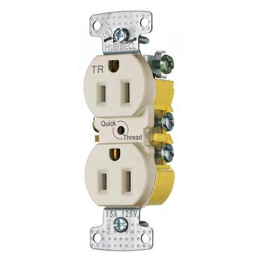 Mayer-DDS-tradeSELECT® Straight Blade Receptacle TR Duplex, Quick Thread 15A-1