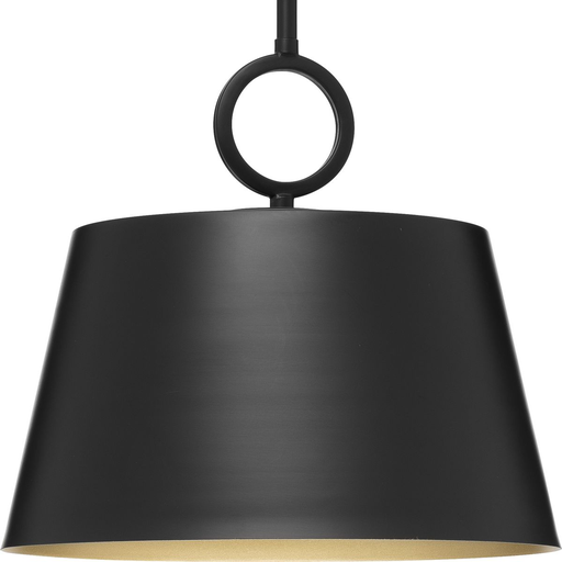 Product image for Progress P500367-31M Parkhurst Collection One-Light New Traditional Matte Black Metal Pendant Light