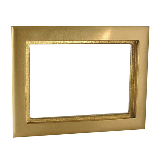 Product image for Raco 6293 2-Gang Rectangular Brass Carpet Flange