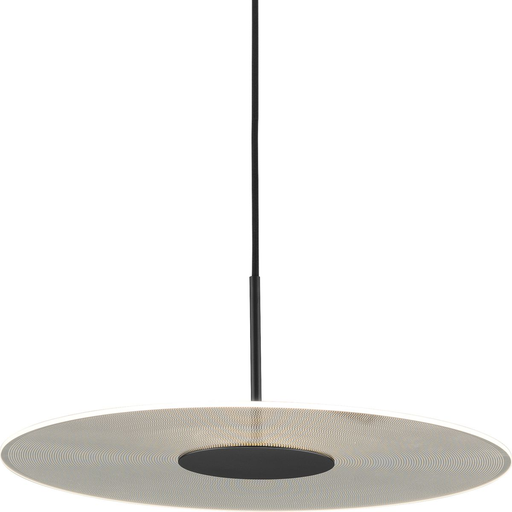 Product image for Progress P500318-031-30 Spoke LED Collection Matte Black Modern Style Hanging Pendant Light