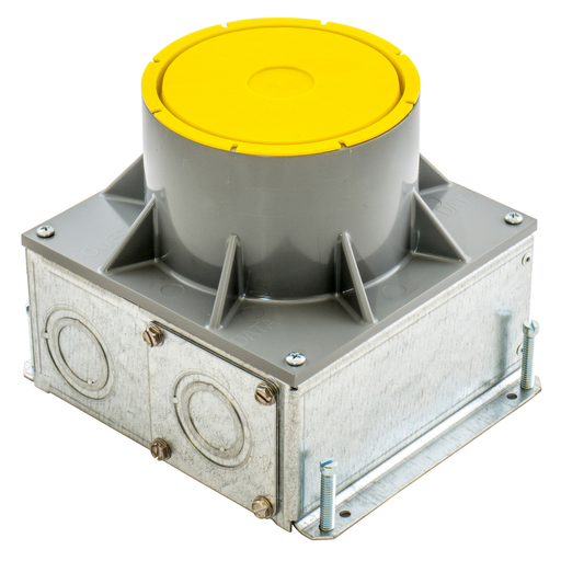 Product image for Hubbell CFBS1R4SFB S1R FB 4 STAMPED STEEL FLOOR BOX