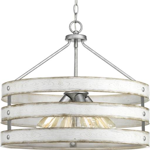 Product image for Progress P500023-141 Gulliver Collection Four-Light Galvanized Finish Coastal Pendant Light
