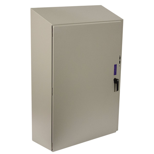 N412 Single Door Slope-Top Disconnect Ultimate Series 24X26X8 Carbon Steel-Gray