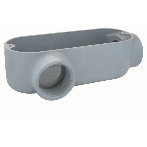 Product image for Hubbell Electrical Systems EALR-5 1-1/2 Inch Painted Aluminum Type LR Threaded Conduit Body