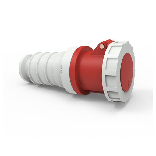 Product image for HUBW C560C7WLT34 60A 277 480 VAC 4P 5W FEMALE CONNECTOR BODY RED WATERTIGHT