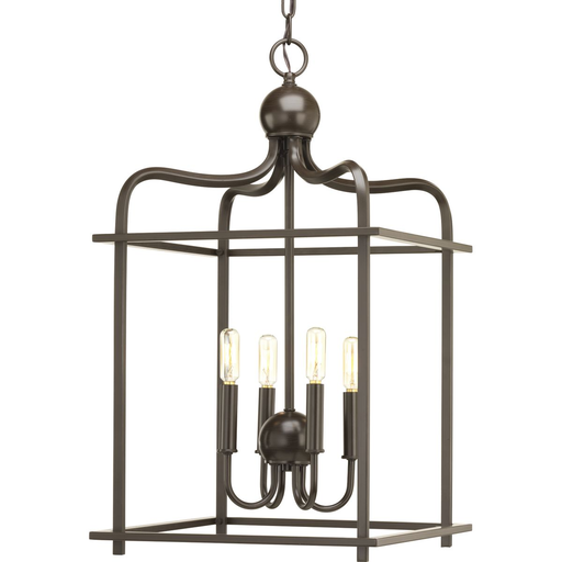 Product image for Progress P500036-020 Assembly Hall Collection Four-Light Antique Bronze Coastal Pendant Light