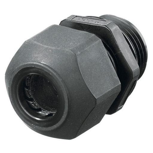 Product image for Hubbell SEC75BA 3/4 Inch Threaded 0.45 to 0.71 Inch Black Non-Metallic Low Profile Cord Connector