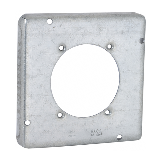 Product image for Raco 888 4-11/16" Square Work, Exposed Work, 30-60A Receptacle 2.625" Dia