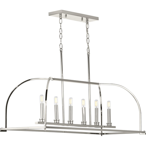 Product image for Progress P400175-104 Seneca Collection Six-Light Linear Chandelier
