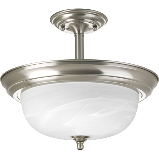 Product image for Progress P3927-09 Two-Light Dome Glass 13-1/4" Semi Flush Convertible