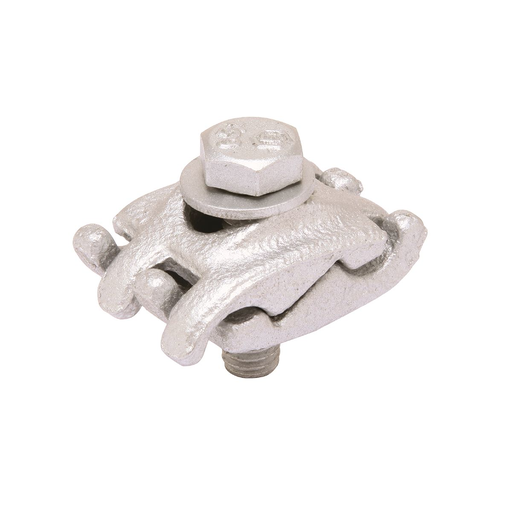 Cast Copper Alloy Universal Parallel Clamp, 2 Sol. - 4/0 Str, 1-1/8 Length, 1-3/4 in Width, Tin-plated