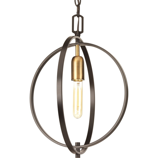 Product image for Progress P5180-20 Swing Collection One-Light Antique Bronze Global Mini-Pendant Light