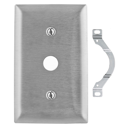 Mayer-DDS-Wallplates and Boxes, Metallic Plates, 1- Gang, 1) Toggle Opening, Standard Size, Stainless Steel-1