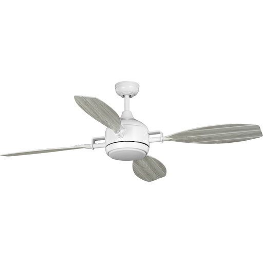 Product image for Progress P250040-028-30 Rudder Collection Indoor/Outdoor 56" Four-Blade Satin White Ceiling Fan