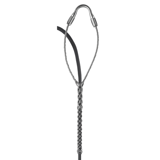 Service Drop Support Grips, Heavy Duty, Single Eye, Multi Weave, Closed Mesh, Stainless Steel, 1.00-1.18"