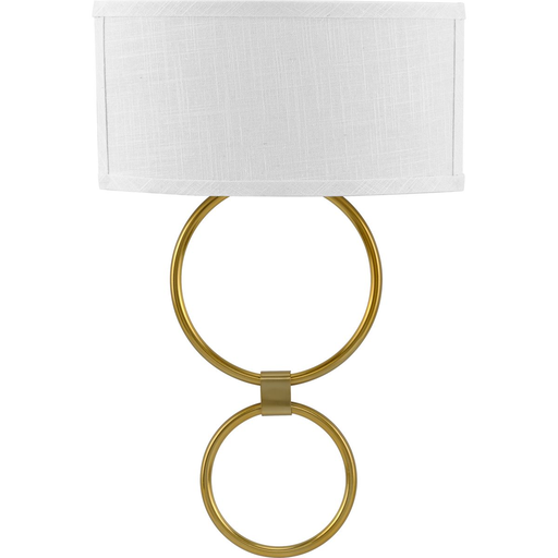 Product image for Progress P710058-109-30 LED Shaded Sconce Collection Brushed Bronze One-Light Circle LED Wall Sconce