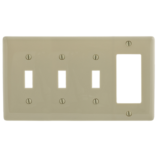 Mayer-DDS-4-Gang Wallplate Three Toggle One Decorator-1