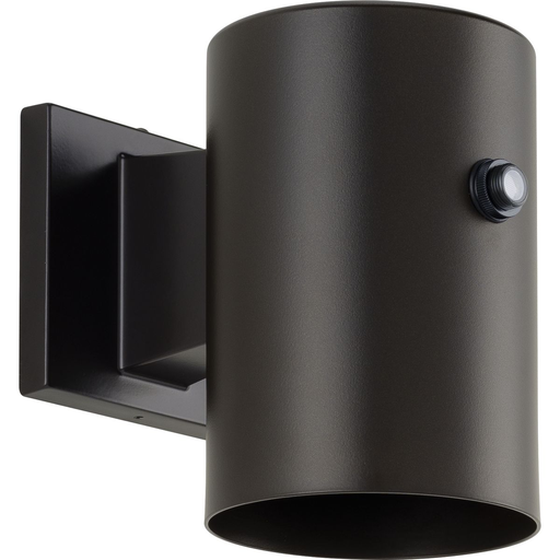 Product image for Progress P550101-020-30 5" Antique Bronze LED Outdoor Aluminum Wall Mount Cylinder with Photocell
