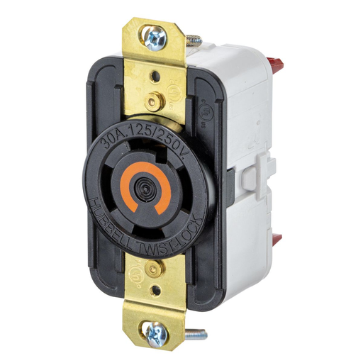 Mayer-DDS-EdgeConnect™ Twist-Lock® Receptacle, 30A 125/250V, L14-30R, BK, with Spring Termination-1
