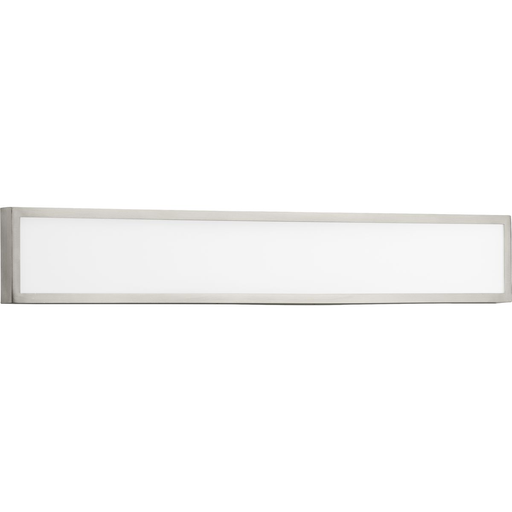 Product image for Progress P300306-009-CS Everlume LED 32-inch Brushed Nickel Modern Style Bath Vanity Wall or Ceiling Light with Selectable 3000K/4000K Light Color