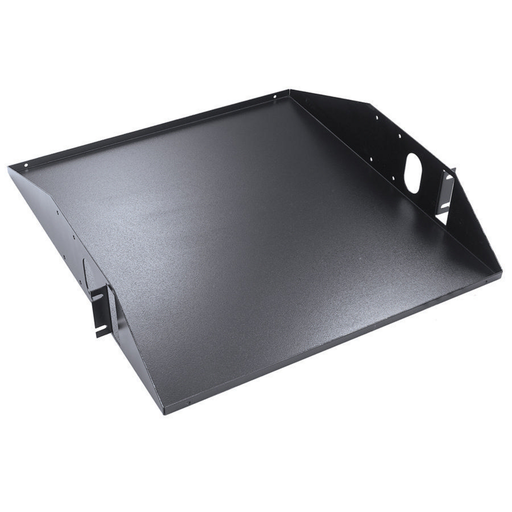 Product image for Hubbell Wiring Devices MCCCWS19 17 x 19 x 3.5 Inch Black Center Weighted Equipment Shelf