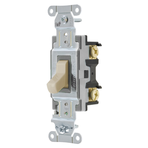 Product image for Hubbell CSB420AL SWITCH, COMM, 4W, 20A 120/277V, B+S, AL