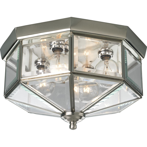 Product image for Progress P5789-09 Four-Light Beveled Glass 11-1/8" Close-to-Ceiling