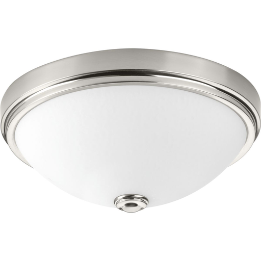 Product image for Progress P350006-009-30 One-Light 13" LED Linen Glass Flush Mount