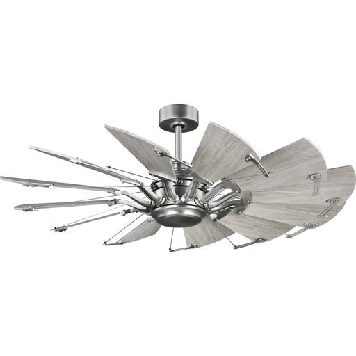 Product image for Progress P250065-081 Springer Collection 52-Inch Antique Nickel 12-Blade DC Motor Windmill Ceiling Fan