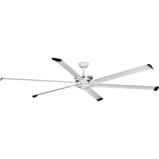 Product image for Progress P250030-028 Huff Collection Indoor/Outdoor 96" Six-Blade Satin White Ceiling Fan
