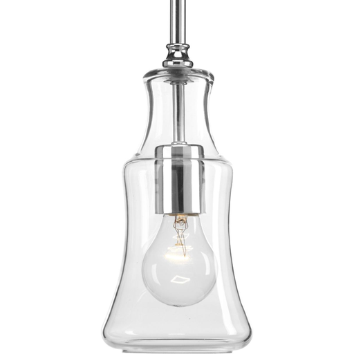 Product image for Progress P500113-015 Litchfield Collection One-Light Polished Chrome Clear Glass Coastal Pendant Light