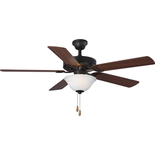 Product image for Progress P2599-129 AirPro Collection 52" Five-Blade Ceiling fan with White Etched Light Kit