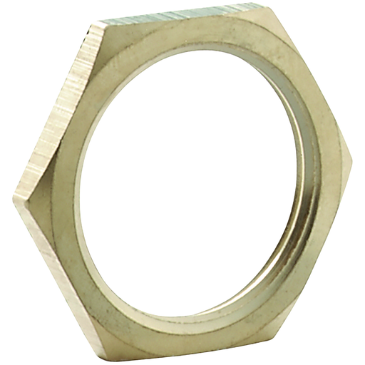 LNZ Series - Brass Locknut - For Use With Cable Connectors - Hub Size 1/2 Inch NPT