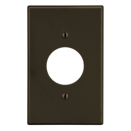 Product image for Hubbell Wiring Devices P7 1-Gang Ivory Nylon Standard 1-Single Receptacle Screw Mount Wallplate