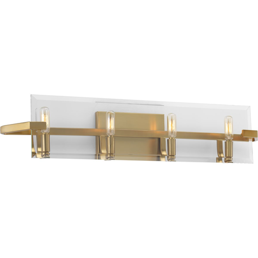 Product image for Progress P300111-109 Cahill Collection Four-Light Brushed Bronze Clear Glass Luxe Bath Vanity Light