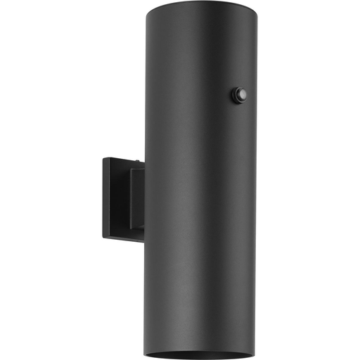 Product image for Progress P550104-031-30 6" Black LED Outdoor Aluminum Up/Down Wall Mount Cylinder with Photocell