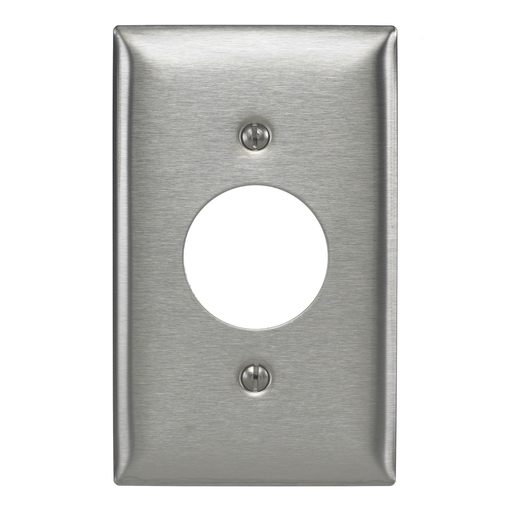Mayer-DDS-Wallplates and Boxes, Metallic Plates, 1- Gang, 1) 1.40" Opening, Standard Size, Stainless Steel-1