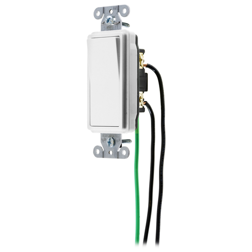 Product image for Hubbell DSL420W SWITCH, DECO, 4W, 20A 120/277V, WH, WL