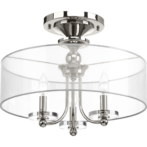Product image for Progress P350029-104 Marche' Collection Three-Light Semi-Flush Convertible